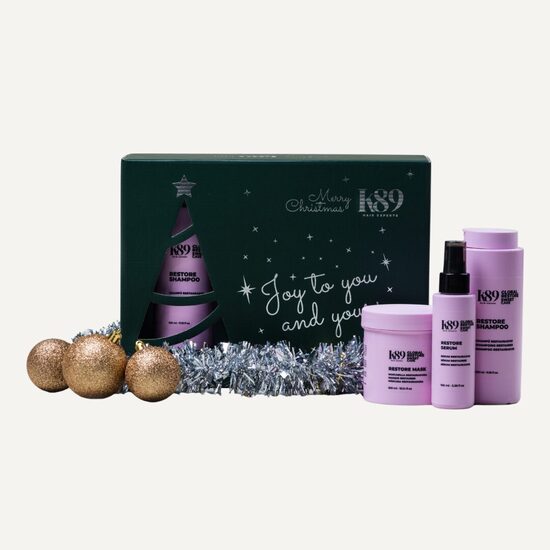 K89 Ziemassvētku dāvanu komplekts nepaklausīgiem matiem + serums